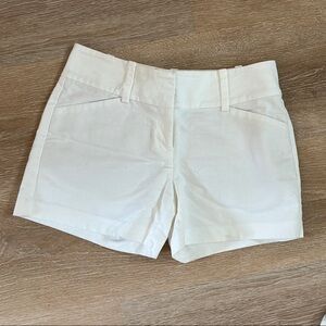 Ann Taylor White Tailored Shorts